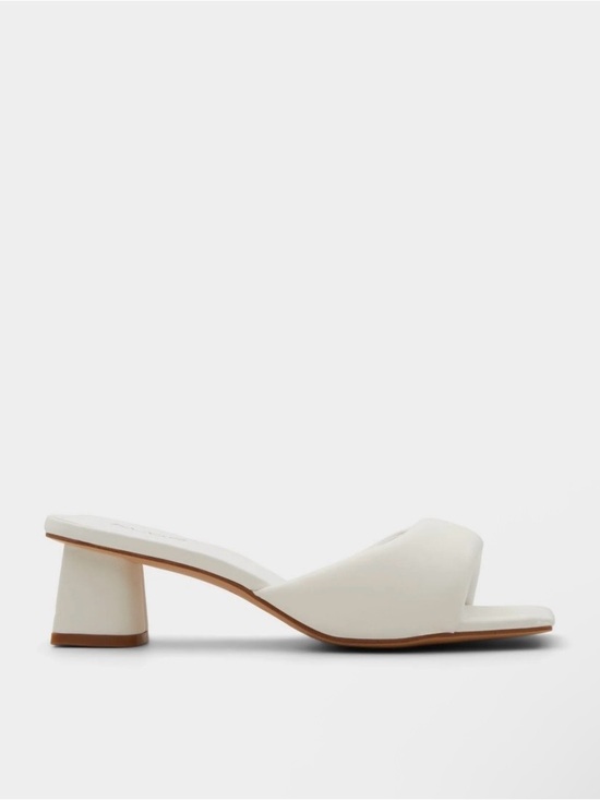 Aldo Shoes - Aldo Ivory Open-Toe Slide Mules